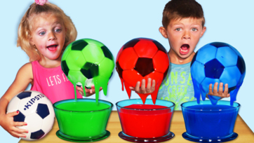 Learn Colors with Soccer Balls and Slime | Fun Learning for Kids